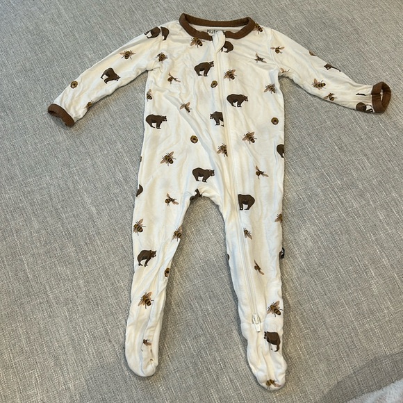Kyte baby zippered footie - bears and bees - Picture 1 of 3
